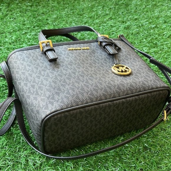 Michael Kors Jet Set Travel XS Carryall Tote Top Zip Tote Black - Picture 3 of 14